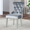 Furniture of America Adalia Silver/Dark Gray Glam Chair (2/Ctn) Model CM3241GY-SC-2PK