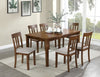 Furniture of America Medford Walnut/Beige Transitional 7 Pc. Dining Table Set Model CM3253WN-T-7PK