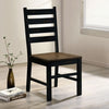 Furniture of America Barbary Black/Dark Oak Industrial Side Chair Model CM3257A-SC-2PK
