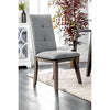 Furniture of America Abelone Gray/Light Gray Rustic Side Chair (2/Box) Model CM3354GY-SC-2PK-VN