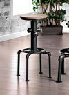 Furniture of America Foskey Antique Black/Natural Tone Industrial Bar Chair (2/Box) Model CM3367BC-2PK