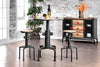 Furniture of America Foskey Antique Black/Natural Tone Industrial Bar Chair (2/Box) Model CM3367BC-2PK