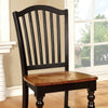 Furniture of America Mayville Black/Antique Oak Transitional Side Chair (2/Box) Model CM3431SC-2PK