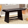 Furniture of America Hurley Black Contemporary Counter Ht. Bench Model CM3433PBN
