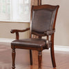 Furniture of America Sylvana Brown Cherry/Espresso Traditional Arm Chair (2/Ctn) Model CM3453AC-2PK