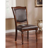 Furniture of America Sylvana Brown Cherry/Espresso Traditional Side Chair (2/Ctn) Model CM3453SC-2PK