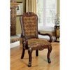 Furniture of America Medieve Brown/Cherry Traditional Arm Chair (2/Box) Model CM3557CH-AC-2PK