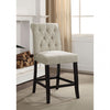Furniture of America Izzy Beige/Antique Black Rustic Counter Ht. Chair (2/Ctn) Model CM3564PC-2PK