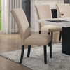 Furniture of America Kian Black/Beige Contemporary Side Chair, Beige (2/Ctn) Model CM3744BG-SC-2PK