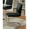 Furniture of America Lodia Black/Chrome Contemporary Side Chair (2/Box) Model CM3825BK-SC-2PK