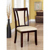 Furniture of America Brent Dark Cherry/Ivory Transitional Side Chair (2/Box) Model CM3984SC-2PK