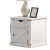Furniture of America Bacerra Antique White/Gold Rustic End Table Model CM4018WH-E