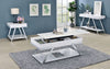Furniture of America Titus White/Chrome Contemporary Sofa Table Model CM4193WH-S