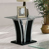 Furniture of America Staten Glossy Black/Chrome Contemporary End Table Model CM4372BK-E-PK
