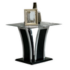 Furniture of America Staten Glossy Black/Chrome Contemporary End Table Model CM4372BK-E-PK