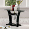 Furniture of America Staten Glossy Black/Chrome Contemporary Sofa Table Model CM4372BK-S-PK