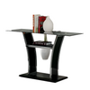 Furniture of America Staten Glossy Black/Chrome Contemporary Sofa Table Model CM4372BK-S-PK