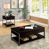 Furniture of America Wasta Dark Oak Industrial End Table Model CM4499E
