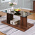 Furniture of America Mannedorf Black/Dark Walnut Contemporary Coffee Table Model CM4567A-C