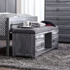 Furniture of America Mccredmond Hand-Brushed Silver Industrial Bench Model CM7075BN