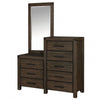 Furniture of America Rexburg Wire-Brushed Rustic Brown Rustic 8-Drawer Dresser Mirror Model CM7382CM