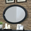 Furniture of America Lennart Black Mid-Century Modern Oval Mirror Model CM7386BK-MO