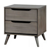 Furniture of America Lennart Gray Mid-Century Modern Night Stand Model CM7386GY-N