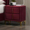 Furniture of America Florizel Red/Gold Glam Night Stand Model CM7411RD-N