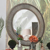 Furniture of America Kamalah Antique Gray Transitional Round Mirror Model CM7521M