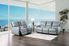 Furniture of America Phineas Pale Blue Transitional Power Recliner Model CM9921PB-CH-PM