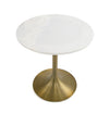 Modrest Collins Glam White Marble & Gold End Table Model VGGMM-ET-1089A