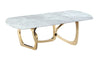Modrest Colton Modern Gray Microlite & Gold Dining Table Model VGZAT112-GRY