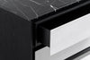 Modrest Concord Modern Black Marble & Black Ash & Aluminum Nightstand Model VGVC-N2301