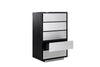 Modrest Concord Modern Black Marble & Black Ash & Aluminum Chest Model VGVC-J2301-5H