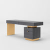 Modrest Trahan Modern Grey Elm & Gold Office Desk Model VGBBMQ2101-GRY-DESK