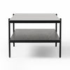 Modrest Conley Mid Century Modern Grey Glass & Black Ash Coffee Table Model VGDWJ5934