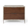 Nova Domus Conner Modern Dark Walnut & Faux Concrete Nightstand Model VGAN-CONNER-NS-DK