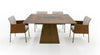 Modrest Cora Modern Walnut And Black Tempered Glass Dining Table Model VGBB-MI1412-WAL-DT
