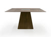Modrest Cora Modern Walnut And Black Tempered Glass Dining Table Model VGBB-MI1412-WAL-DT