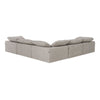 Divani Casa Corinth Modern Gray Fabric Sectional Sofa With 3 Power Recliners Model VGKM-KM.920-GRY