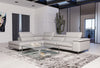 Lamod Italia Viola Italian Contemporary Grey Leather Left Facing Sectional Sofa Model VGCCVIOLA-KIM-GRY-LAF-SECT