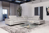 Lamod Italia Viola Italian Contemporary Grey Leather Right Facing Sectional Sofa Model VGCCVIOLA-KIM-GRY-RAF-SECT