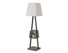 Modrest Cortez Modern Black Metal & Faux Concrete Floor Lamp Model VGGRTRAPEZE