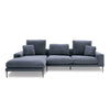 Divani Casa Corwith Modern Blue Fabric Left Facing SectionalModel VGMB-C019-BLU