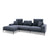 Divani Casa Corwith Modern Blue Fabric Left Facing SectionalModel VGMB-C019-BLU
