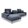Divani Casa Corwith Modern Blue Fabric Left Facing SectionalModel VGMB-C019-BLU