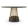 Modrest Cotopaxi Modern Charcoal & Brass Round Dining Table Model VGNR-NI90202