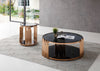 Modrest Bryce Modern Smoked Glass & Rosegold Round End Table Model VGVCET8970
