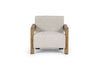 Modrest Dalhart Modern Beige Fabric & Grey Wash Wood Accent Chair Model VGMY-2813-BGE