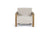 Modrest Dalhart Modern Beige Fabric & Grey Wash Wood Accent Chair Model VGMY-2813-BGE